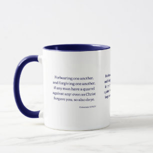 Colossiens 3:13 KJV Bible Verse Mug à deux tons