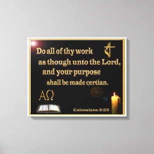 Colossiens 3:23 Toile Enveloppée