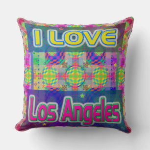 Colour Fest : Coussin "I LOVE Los Angeles"