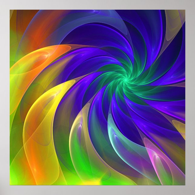 Colour swing, fractal abstract art poster (Devant)