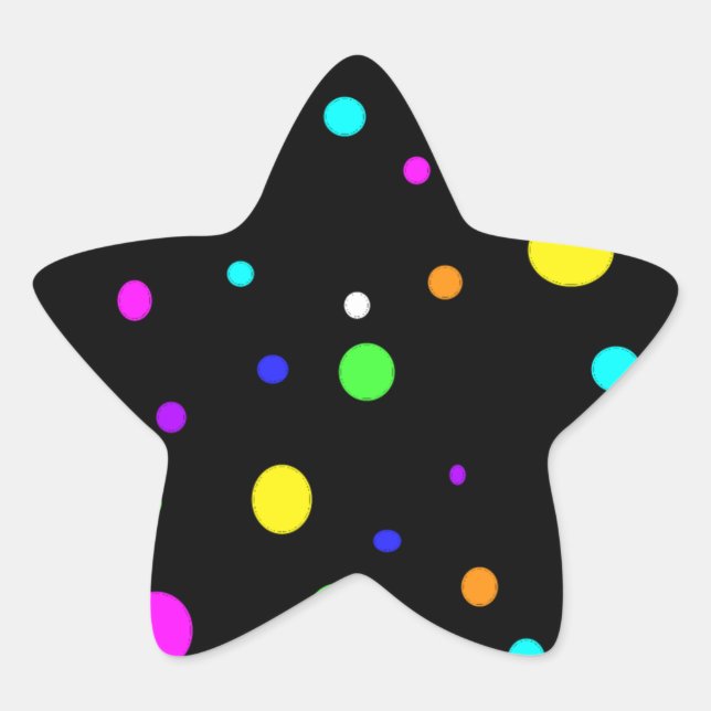 Coloured Orbs star sticker (Devant)