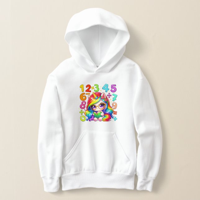 Colourful Numbers Maths Hoodie for Kids and School (Poser)