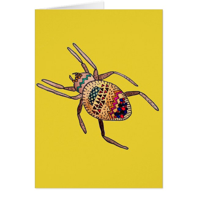 Colourful Spider birthday arachnid art (Devant)