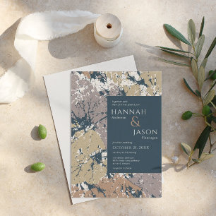 Colours d'automne Feuilles bio Invitation Abstrait