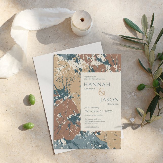 Colours d'automne Feuilles bio Invitation Abstrait (Créateur téléchargé)