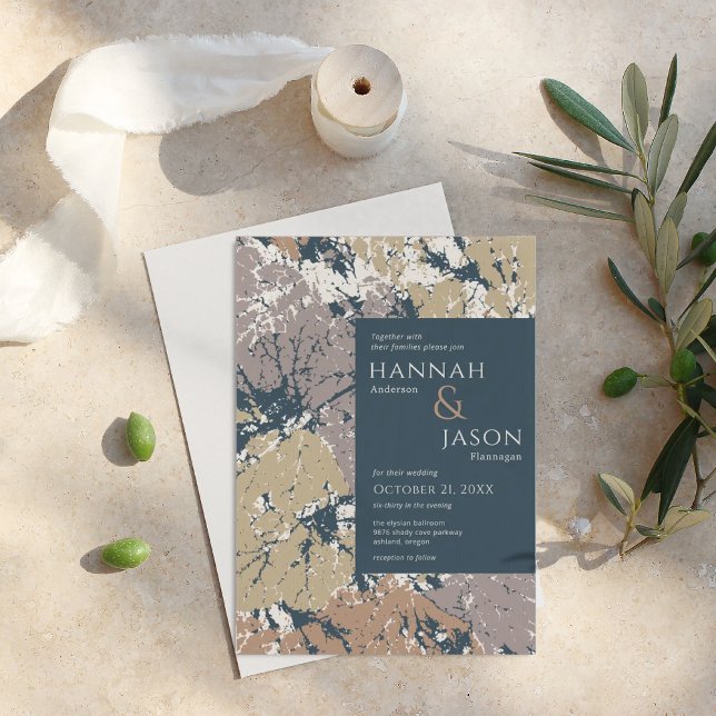 Colours d'automne Feuilles bio Invitation Abstrait (Créateur téléchargé)