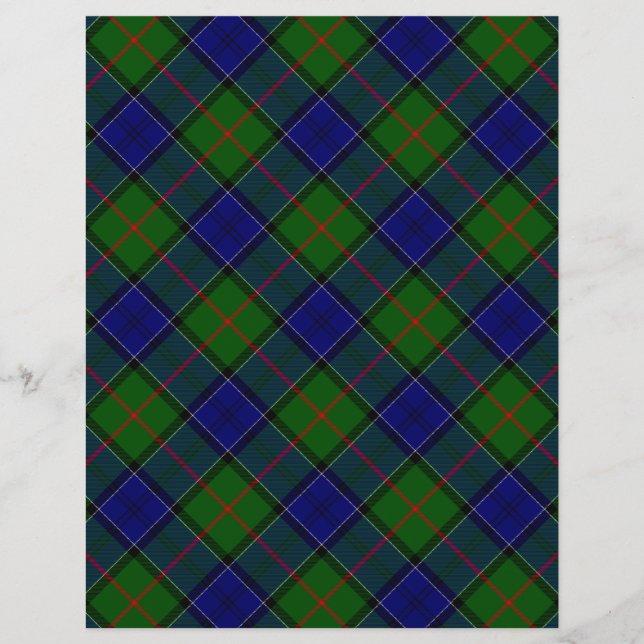 Colquhoun tartan bleu vert plaid (Devant)