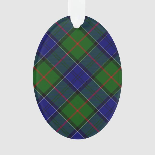 Colquhoun tartan bleu vert plaid (devant)