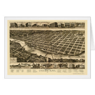 Columbus, carte panoramique de GA - 1886