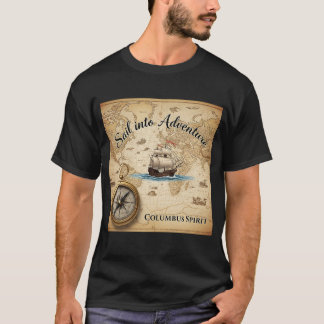 Columbus Day Adventure Map T-shirt Vintage