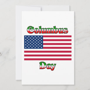 Columbus Day avec drapeau