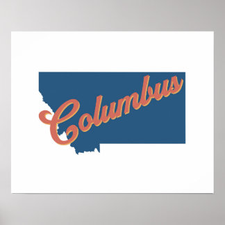 Columbus, impression de l'État du Montana