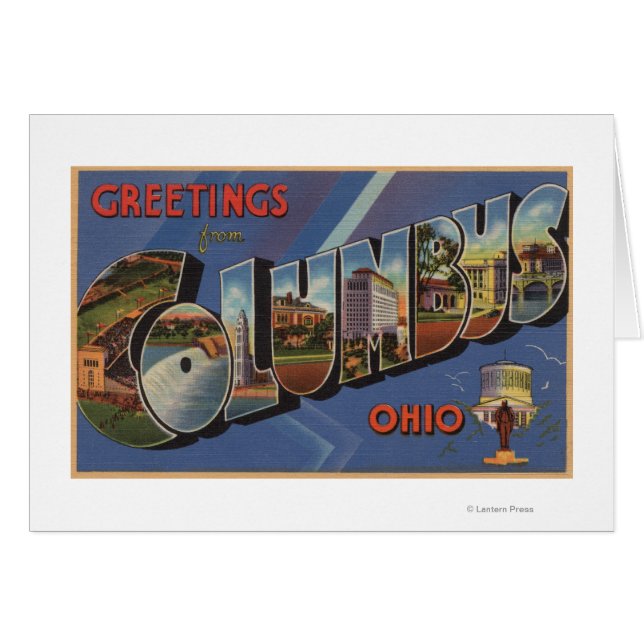 Columbus, Ohio - Scènes de grandes lettres (Devant horizontal)