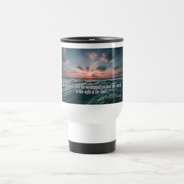 Columbus Quote Sunset tasses monogrammes personnal (Centre)