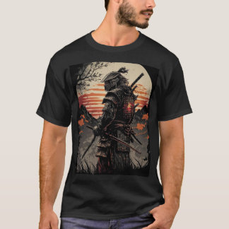 combat t-shirt imprimé samouraï