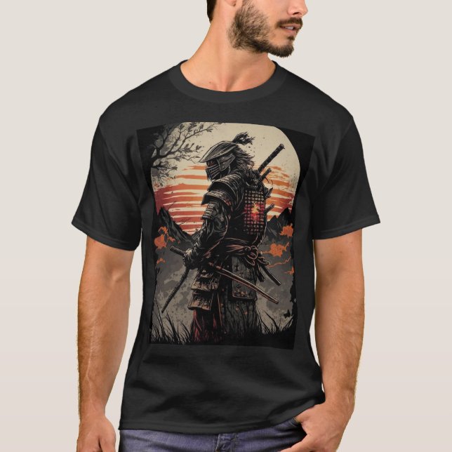 combat t-shirt imprimé samouraï (Devant)