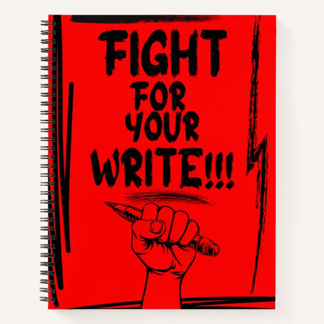 Combattre Pour Votre Écriture carnet Journal Puns  (Devant)
