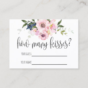 Combien De Baisers ? Carte de jeu Fête des mariées