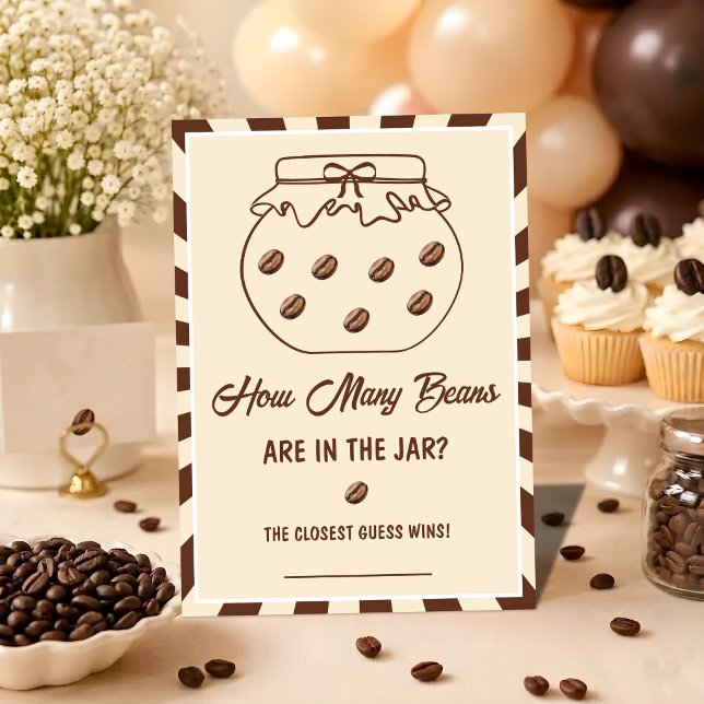 Combien de grains de café Carte de jeu Baby Shower (Créateur téléchargé)