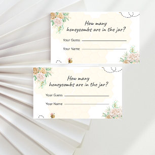 Combien de honeycombes carte de jeu baby shower