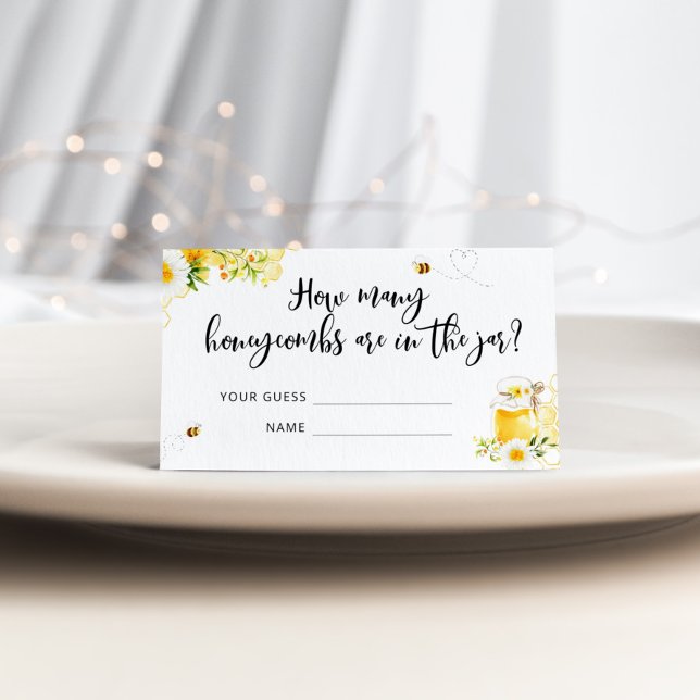 Combien de honeycombes carte de jeu baby shower (Créateur téléchargé)