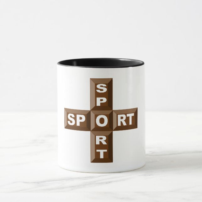 Combo Mug  325 ml  noir  CHOCOLAT  SPORT (Centre)
