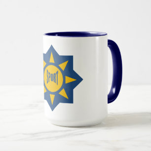 Combo mug 444 g blanc/bleu marine SPORT
