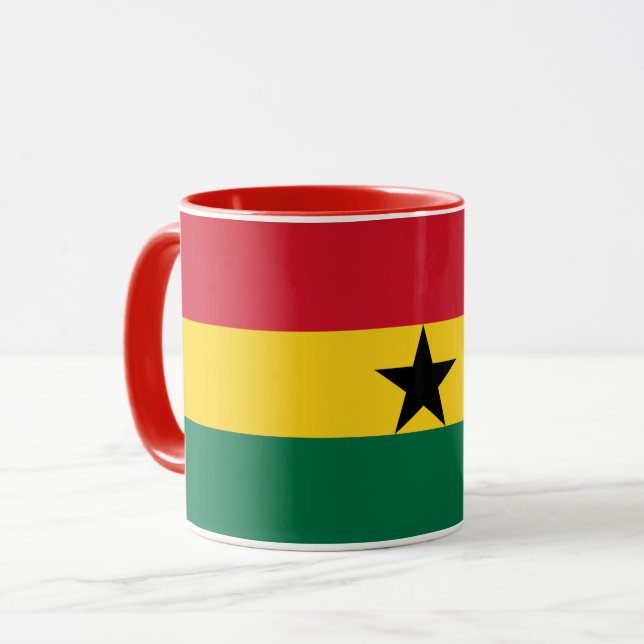 Combo Mug avec le drapeau du Ghana (Devant gauche)