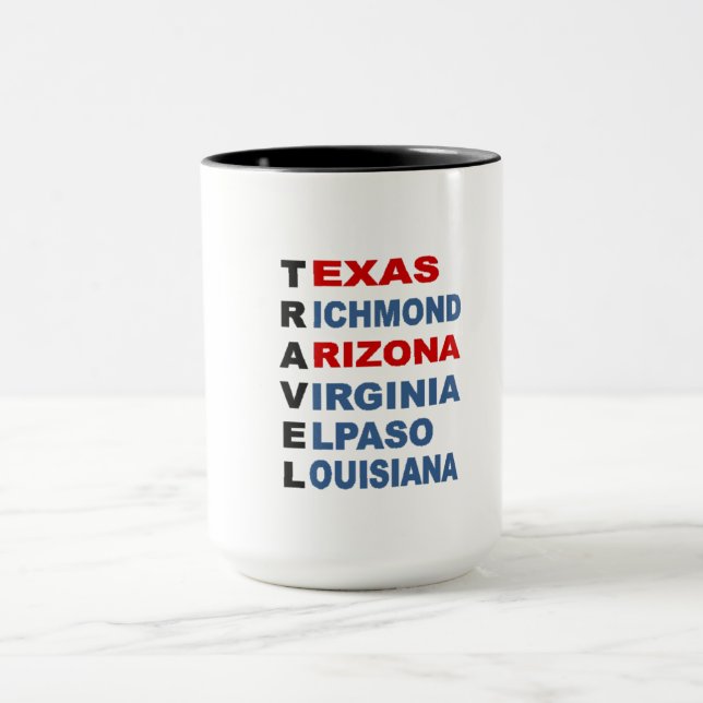 Combo  Mug noire  TRAVEL  USA  (Centre)