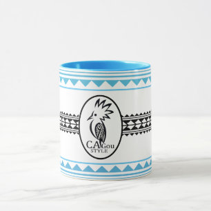 Combo mug Tribal cagou Style bleu