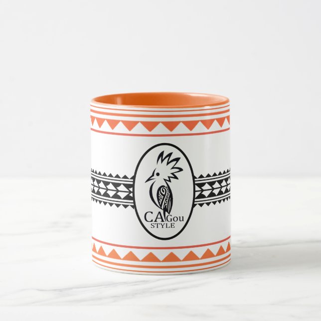 Combo mug Tribal cagou Style orange (Centre)