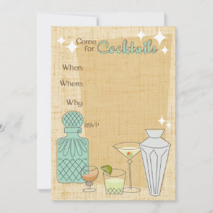 Come for Cocktails - Invitation de la fête - Perso