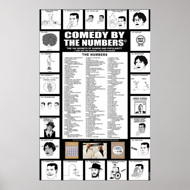 Comedy Numbers List - POSTER (Devant)