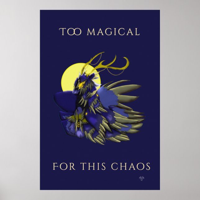 Comet Dark Fantasy Reindeer Poster (Devant)