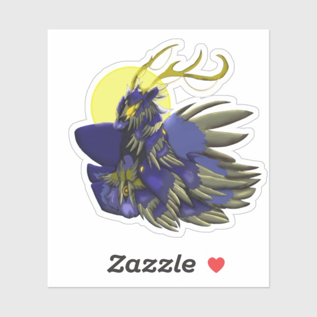 Comet Dark Fantasy Reindeer Vinyl Sticker (Feuille)
