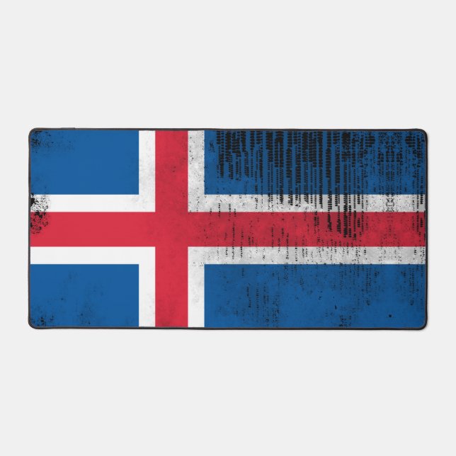 Comfy Gaming Desk Mat - Drapeau islandais (Recto)