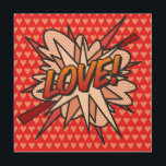 Comic Book Pop Art LOVE!<br><div class="desc">LE LIVRE COMIQUE POP ART LOVE! IMPRESSION EN BOIS. Cool, tendance et amusant dessin animé de la B.D. pop art qui met le wham, zap, pow dans votre maison et votre journée. Conçu par ComicBookPop© à l'adresse www.zazzle.com/comicbookpop*</div>