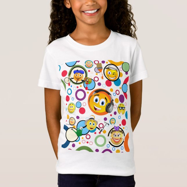 Comic coloré Emoji face T-shirt (Devant)