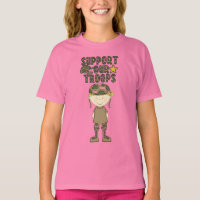 Comic Girl Camo Militaire Soldat Jeune T-shirt