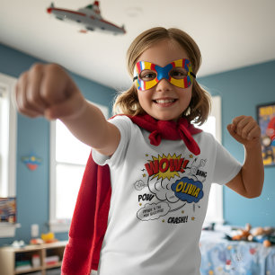 Comic Style de livre Super Hero T-shirt