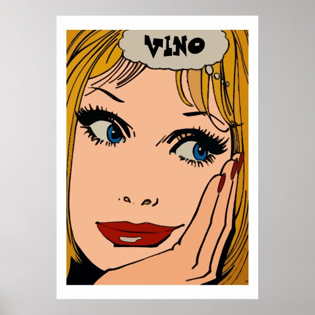 Comic Woman Face, modifier Poster (Devant)