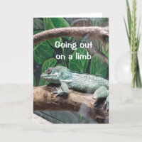 COMICAL LIZARD DIT "VOUS AVEZ 40" CARTE D'ANNIVERS