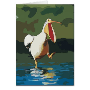 Comical Running Pelican