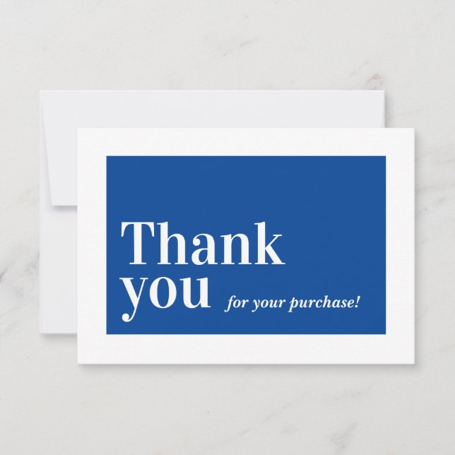 COMMANDE ÉLÉGANTE INSÉRER affaires merci bleu roya (Devant)