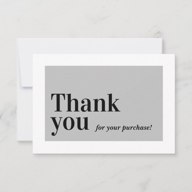 COMMANDE ÉLÉGANTE INSÉRER affaires merci gris (Devant)