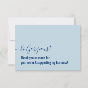 COMMANDE MERCI moderne insert bleu pâle