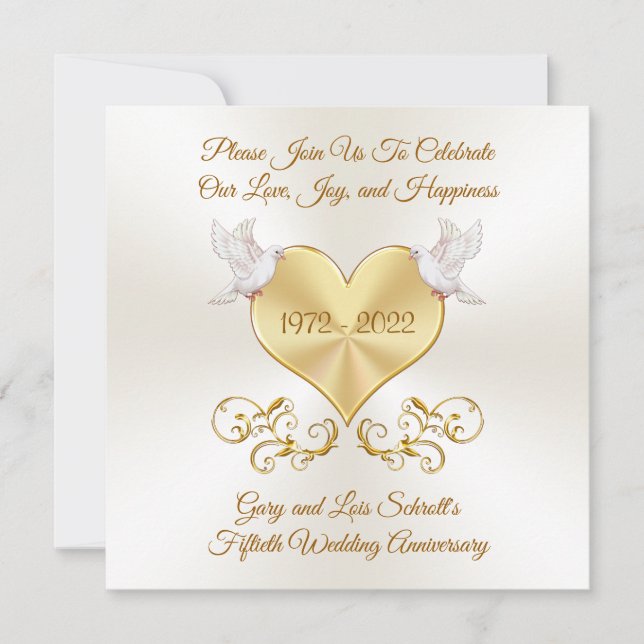 Commande spéciale Lois, invitations 50e anniversai (Devant)