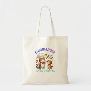 Commander Chaos Est Servi Sac Fourre-Tout Chien Ch