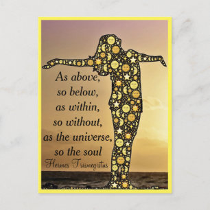 COMME CI-DESSUS, AINSI CI-DESSOUS carte postale