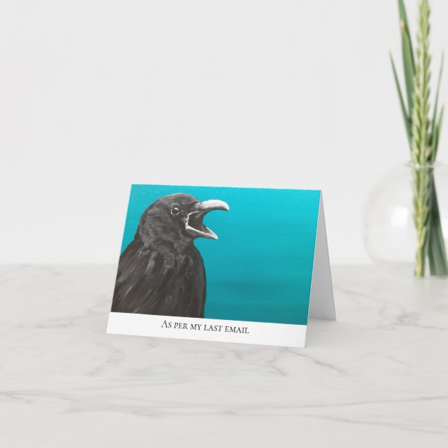Comme Dans Ma Carte Dernière E-Mail Crow Note (Devant)